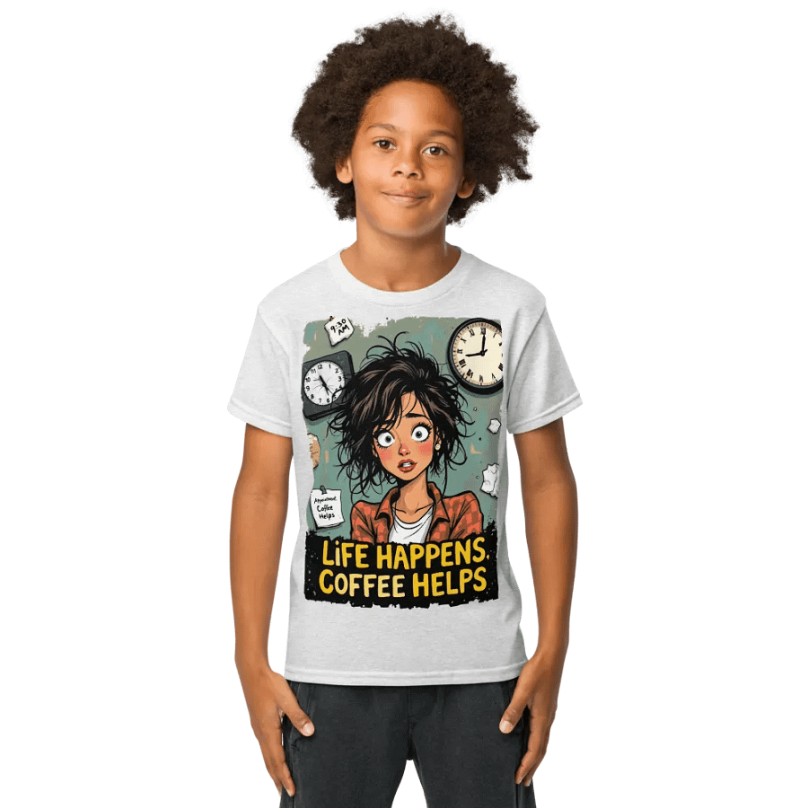 Life Happens Coffee Lover's Youth Tee product image (9)