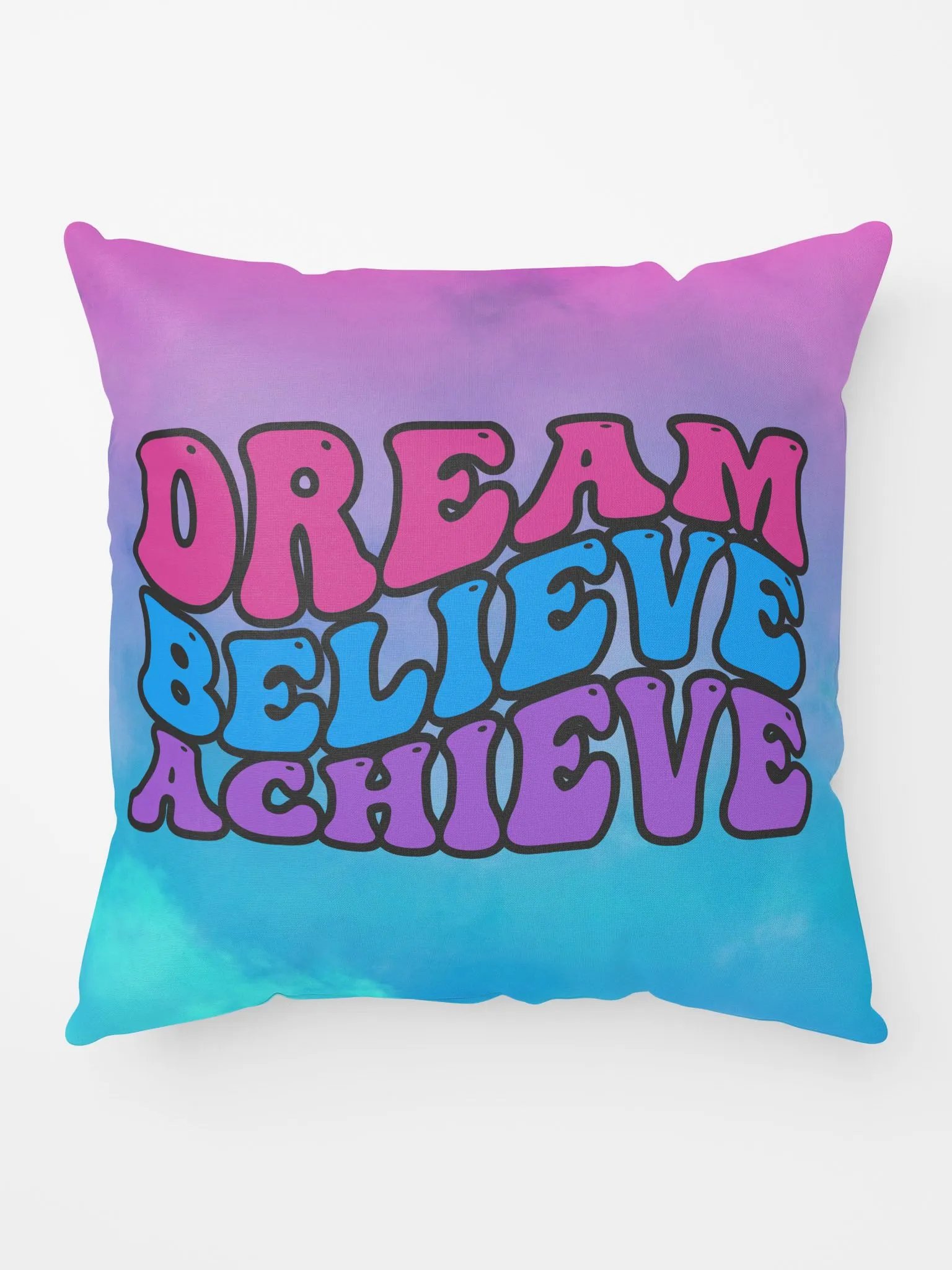 Dream Believe Achieve Inspirational Pillow product image (5)