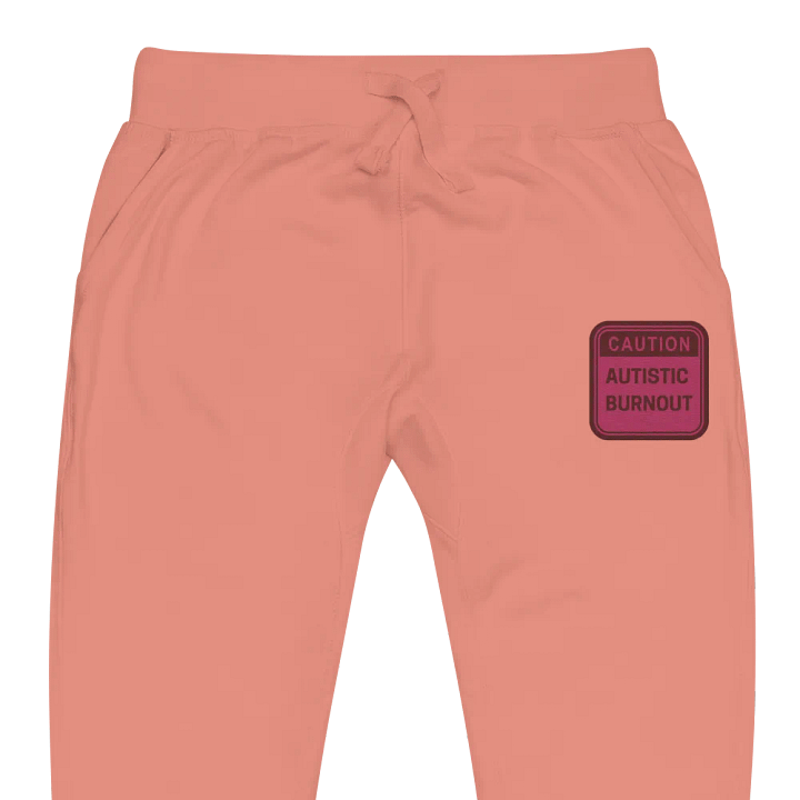 CAUTION: ASD BURNOUT (rose design) embroidered unisex joggers product image (5)