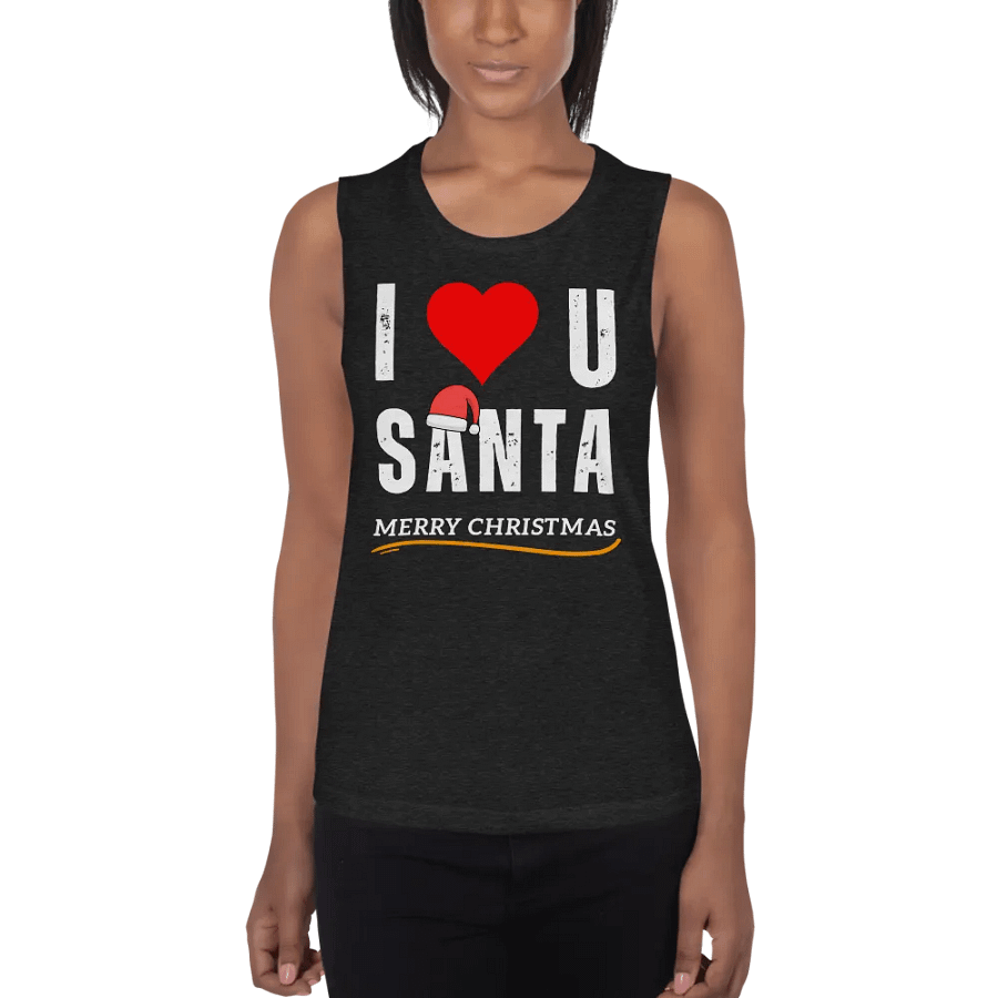 I love Santa Women's Flowy Muscle Tank product image (5)