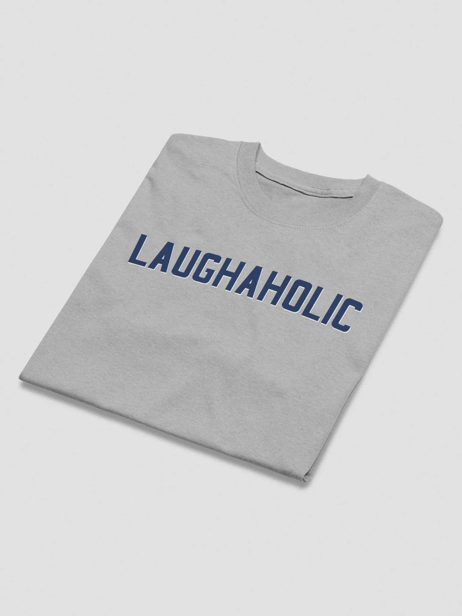 Laughaholic T-Shirt (Grey and Navy) product image (6)