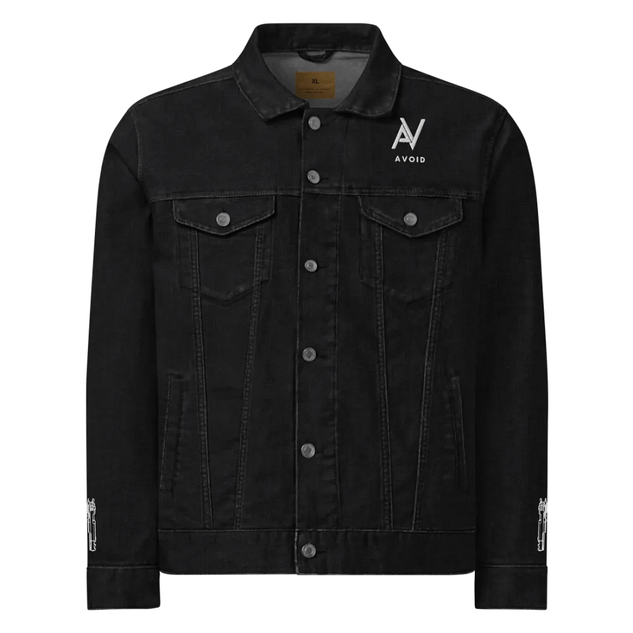 AVOID Black Denim Jacket with Pistol Detail product image (1)
