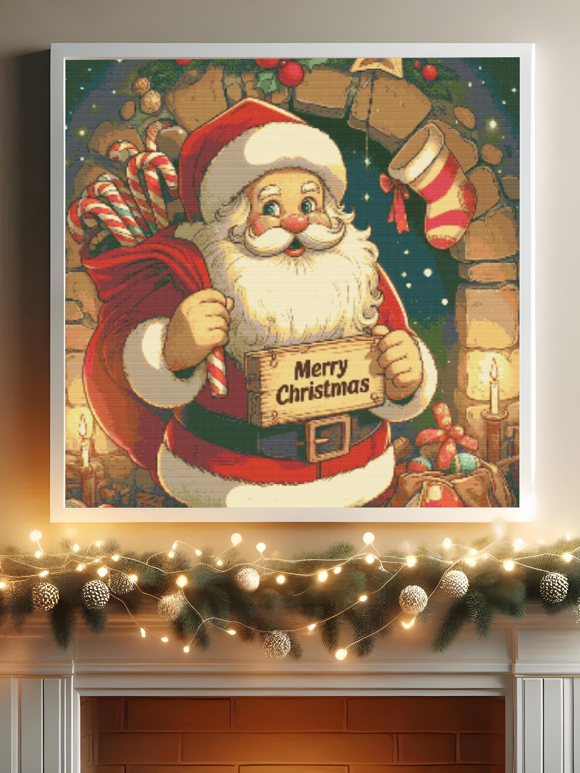 Merry Christmas Santa Claus Cross Stitch Pattern product image (6)