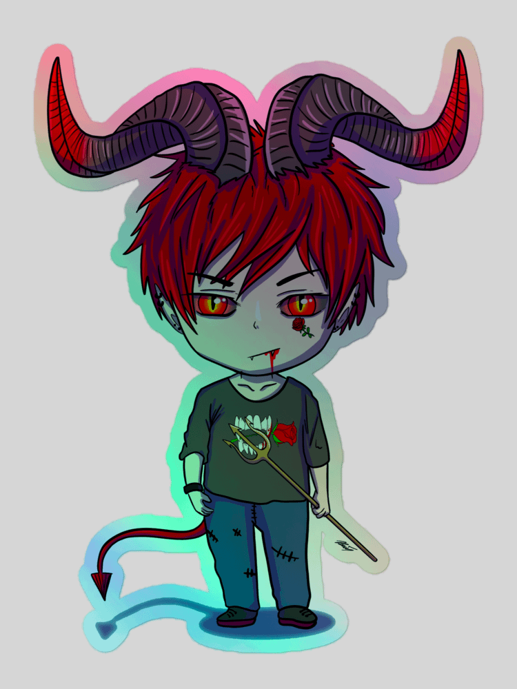 Limited Edition Holographic Sticker #3 - The Horned One product image (1)