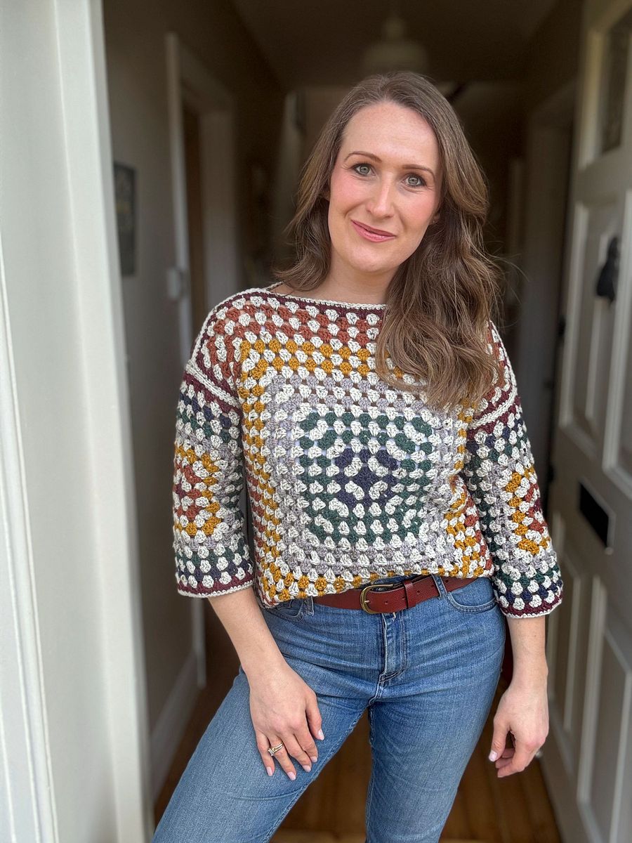 Crochet Granny Square Sweater Pattern Pdf Size Xs-5X (30-62" Chest) / Easy Crochet Pullover Pattern product image (2)