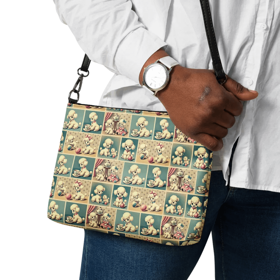 Retro Poodle Puppy Crossbody Bag - Vintage-style Purse product image (11)