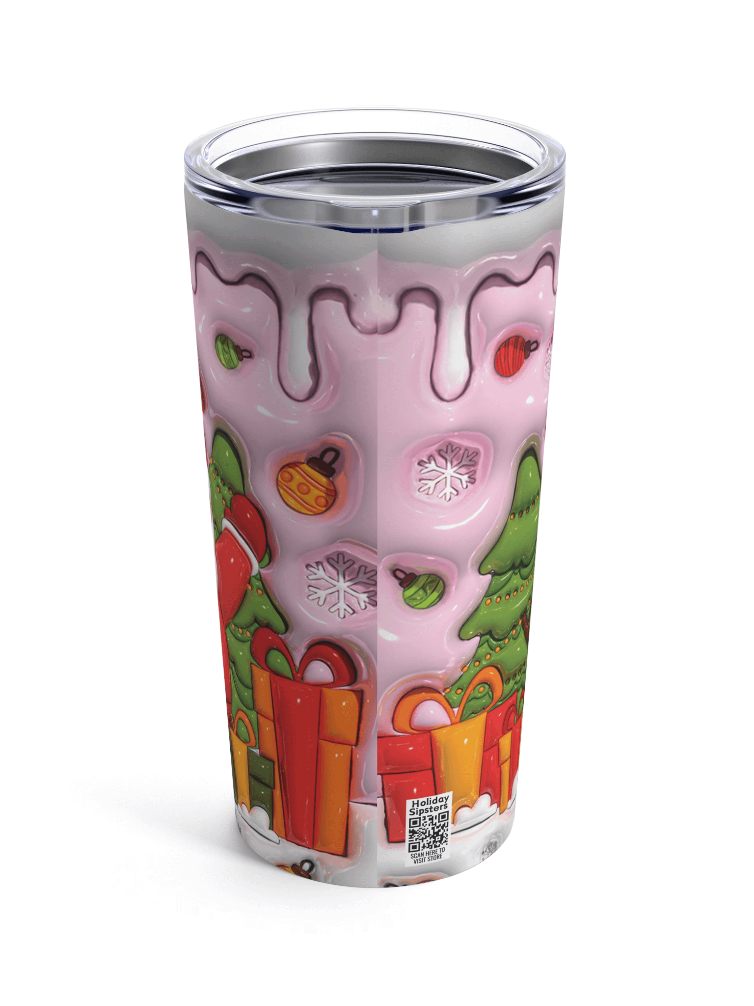 Delightful Santa Stainless Steel Tumbler product image (3)