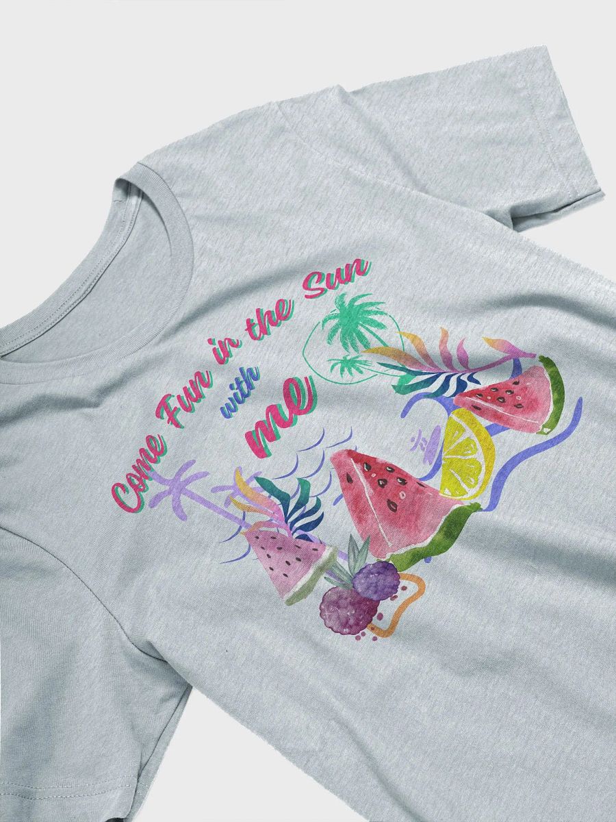 Bella canvas supersoft T shirt with holiday summer fruits “ Come fun in the sun with me” product image (3)