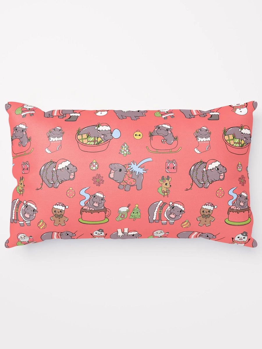 MOODENG'S RED CHRISTMAS PILLOW! product image (1)