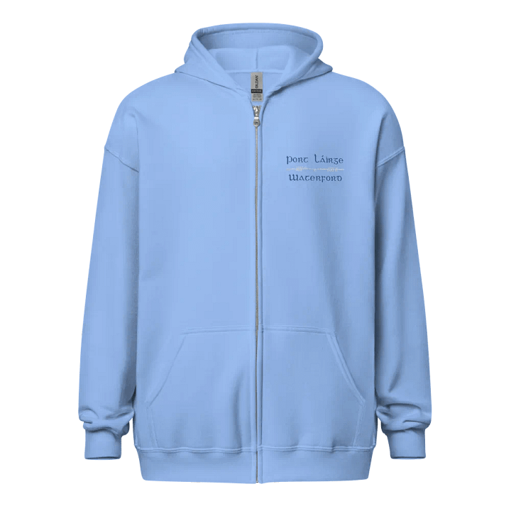 Waterford/Port Láirge Scholastic style Ogham, embroidered Zip Hoodie product image (1)