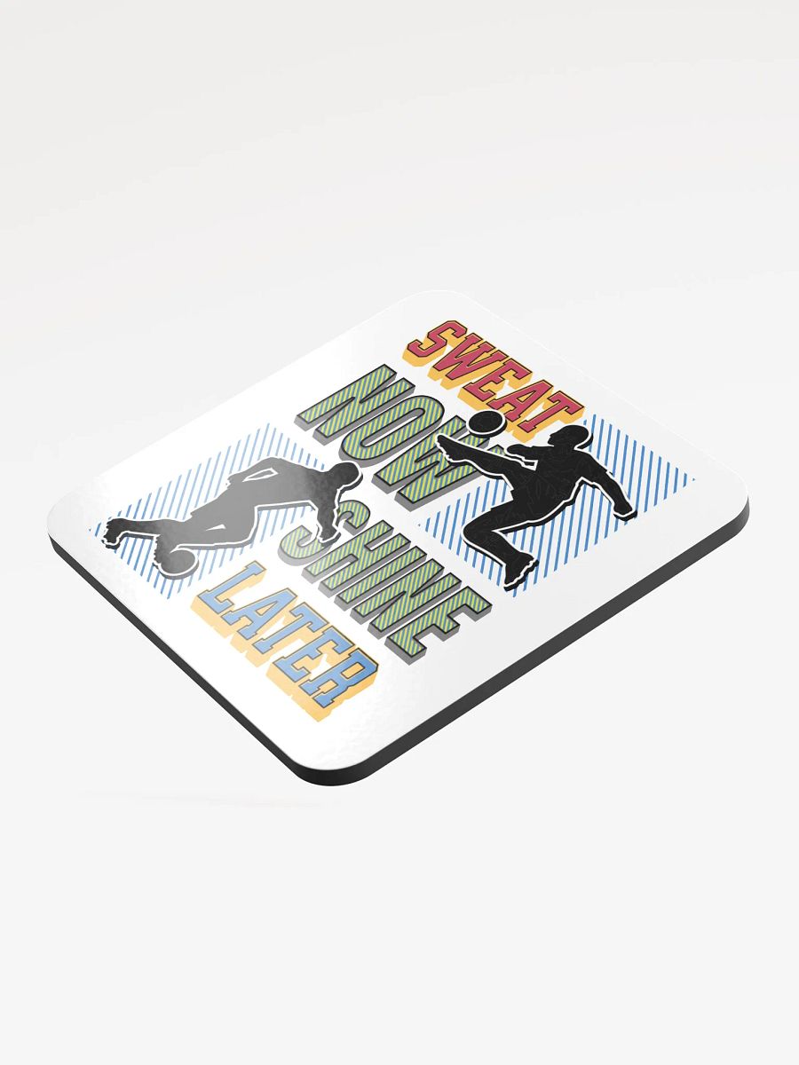 Sweat Now Shine Later Soccer Silhouette Cork Coaster Set product image (4)