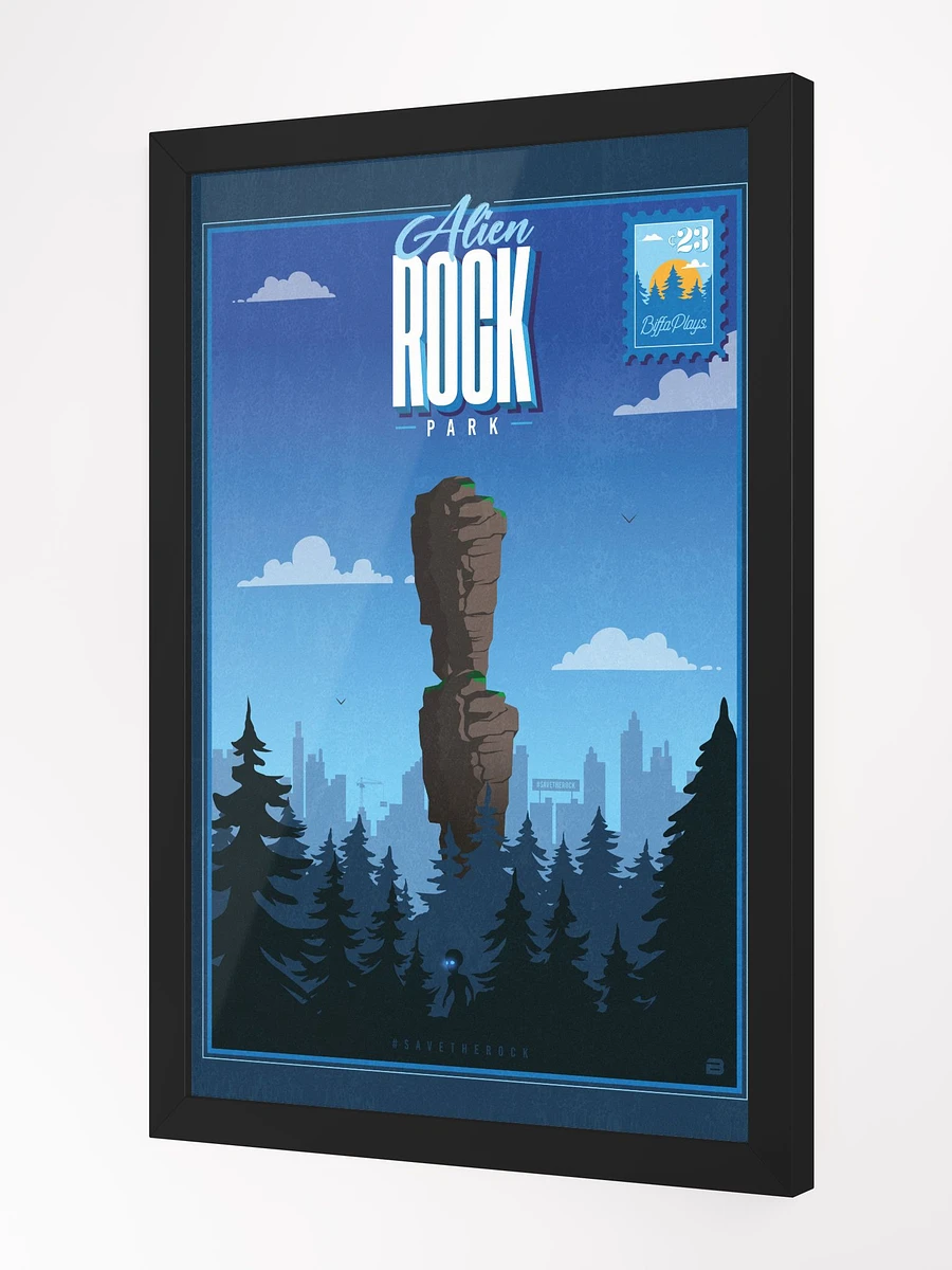 Alien Rock Park (Blue) Framed High-Quality Matte Artwork product image (2)