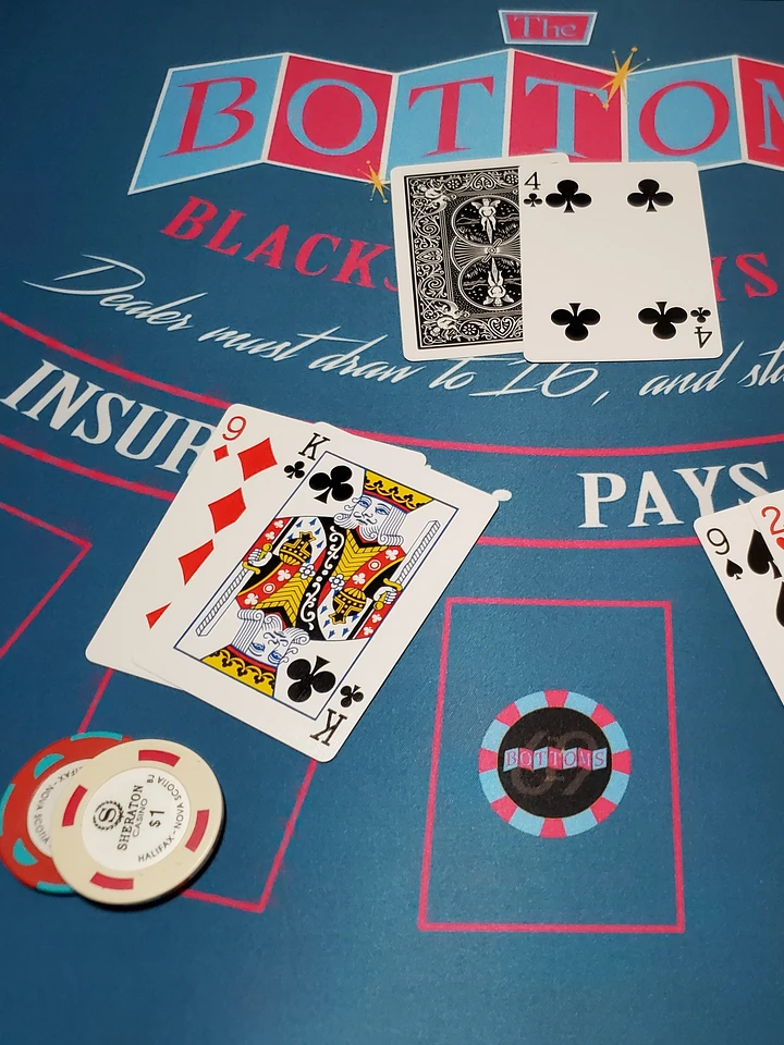 The Bottoms Casino Blackjack Mat product image (1)