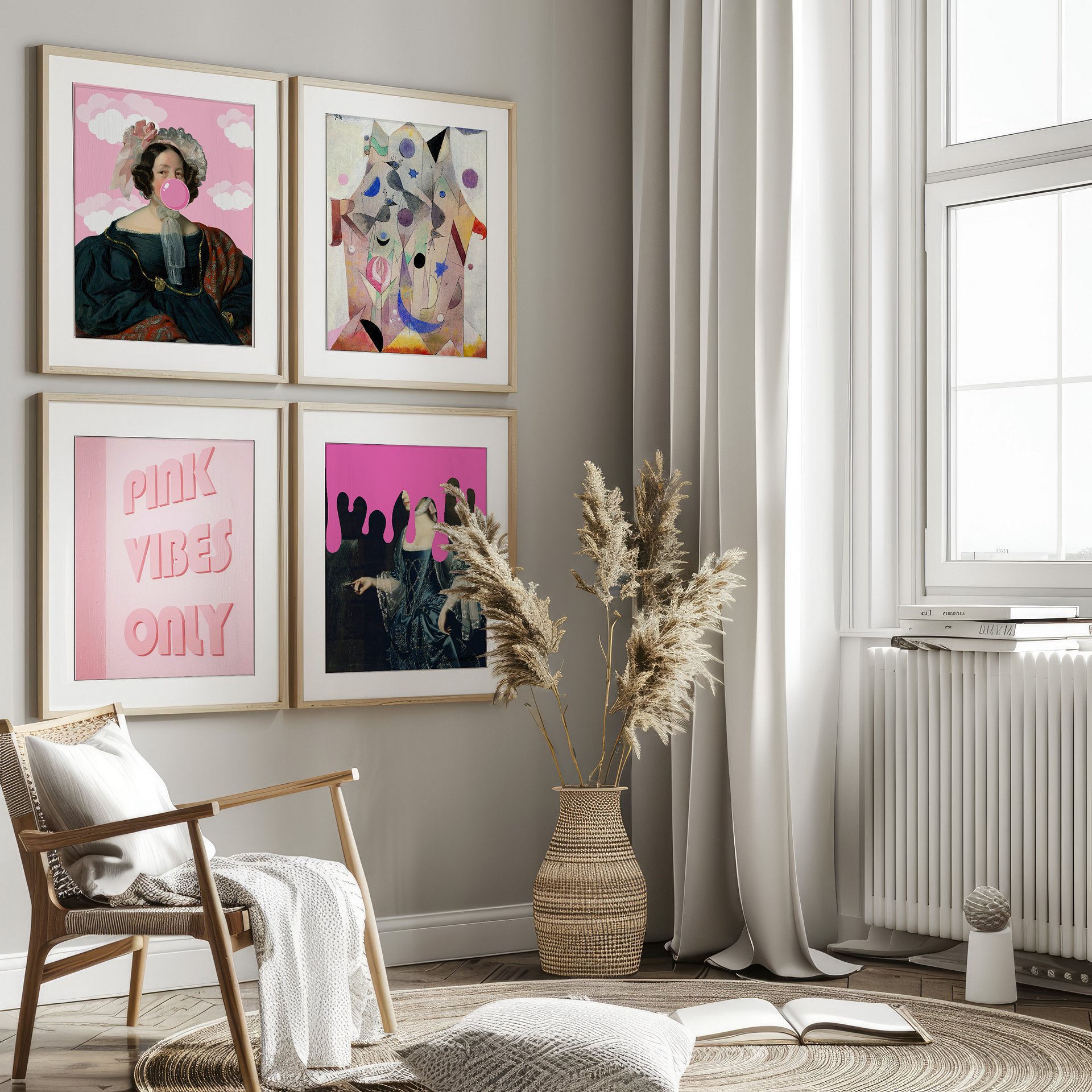 Maximalist Pink Bubblegum Gallery Wall Set of 11 DIGITAL Prints product image (5)