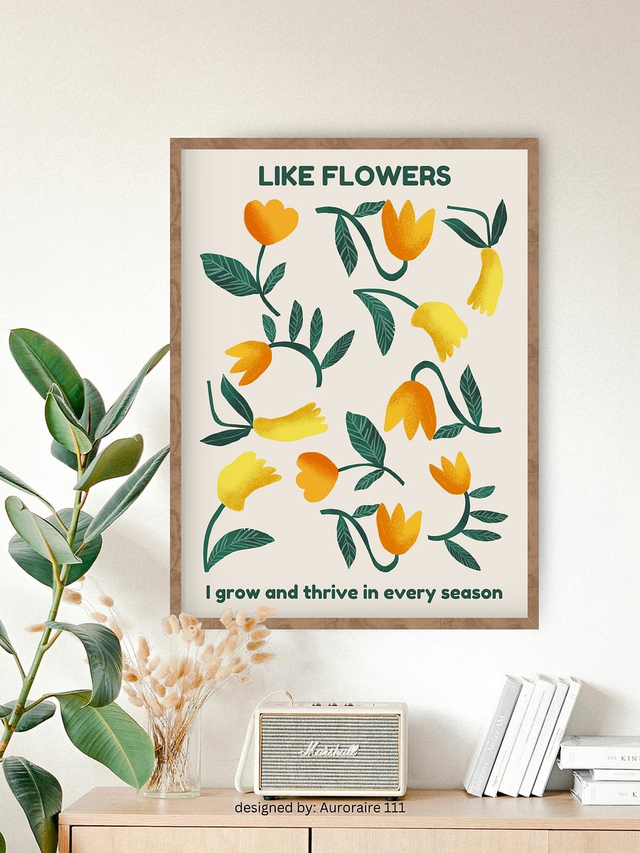I Grow and Thrive - Printable Wall Art | Digital Poster Download | Multiple Sizes Included product image (4)