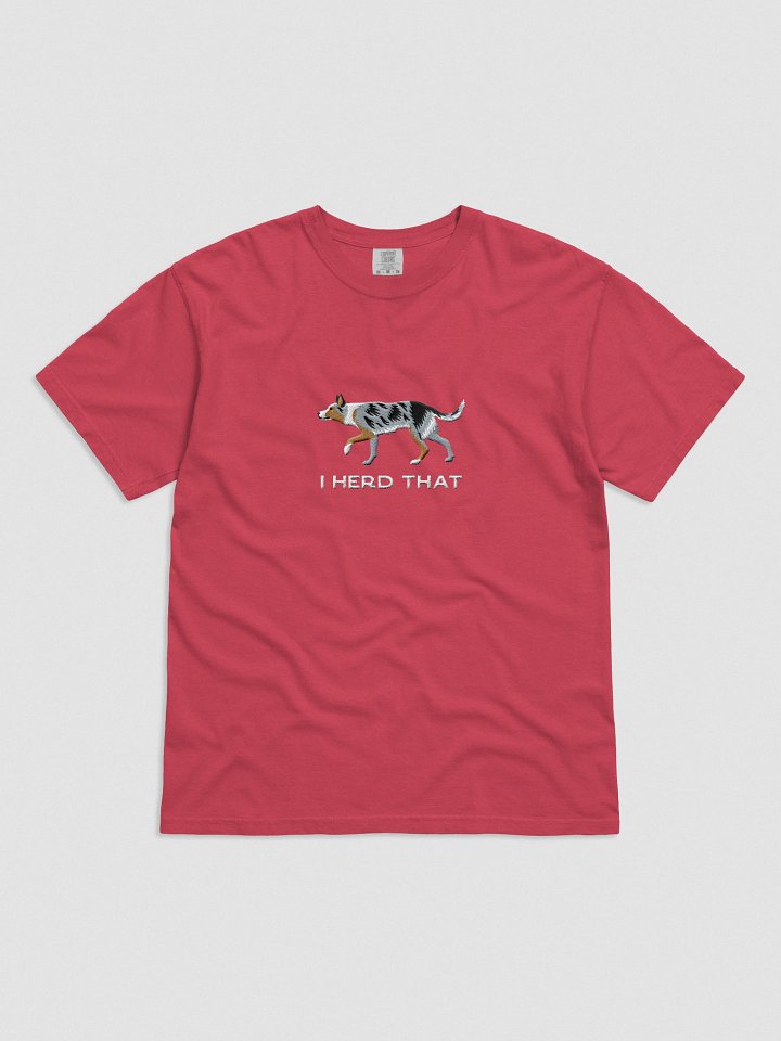 xI Herd That T-Shirt(Embroidered) of an Australian Koolie(Blue Merle Tricolor) product image (41)