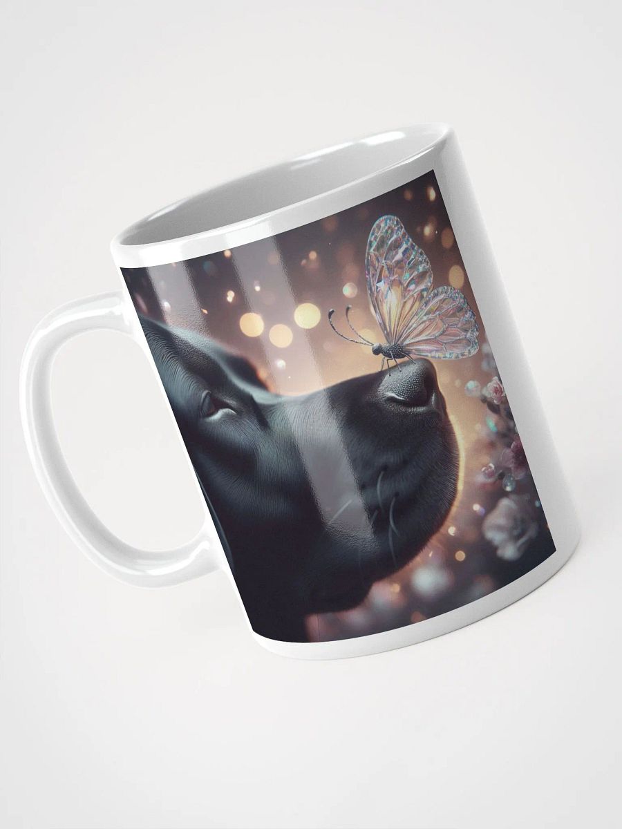 Black Labrador Butterfly #Stylish Glossy White Mug product image (3)