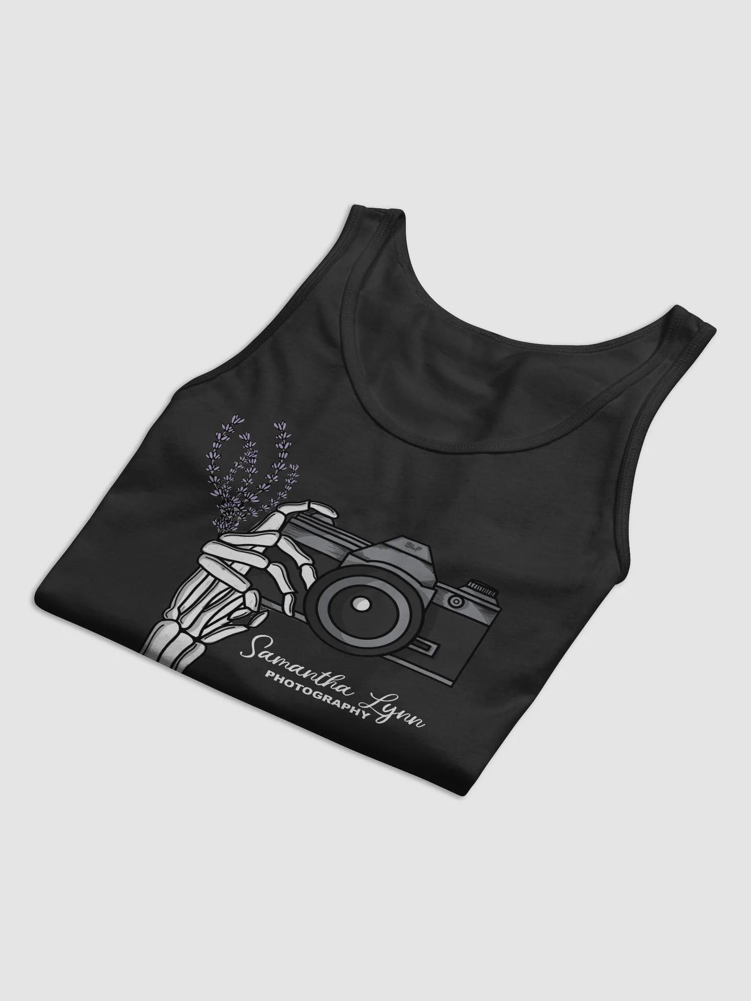 Samantha Lynn Photography - Skeleton Hand with Lavender - White Text - Tank Top product image (3)
