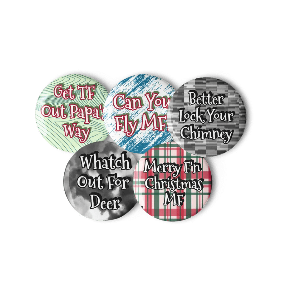 Merry F'n Christmas MF Pin Button Set product image (11)