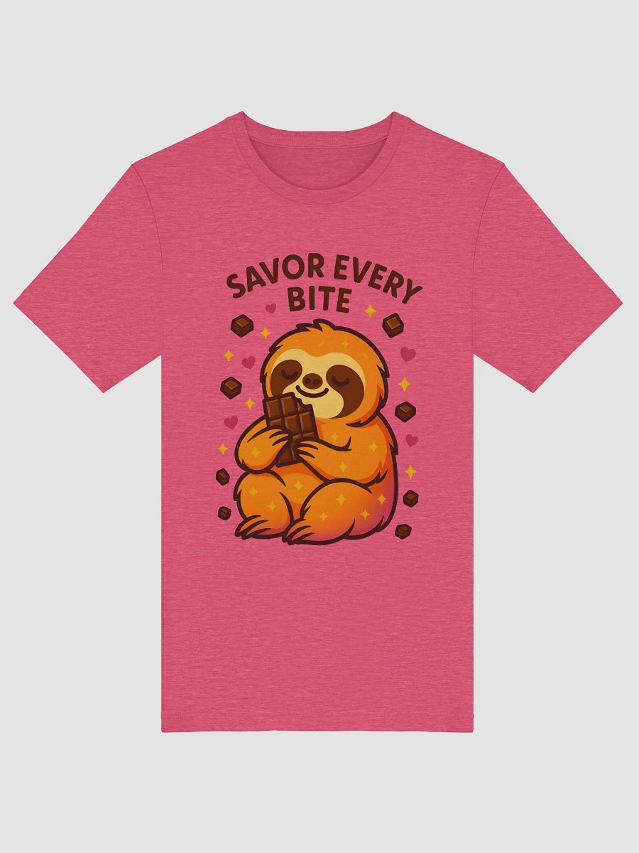 Savor Every Bite – Cute Sloth Chocolate T-Shirt | Sloths Having Snacks Collection product image (20)