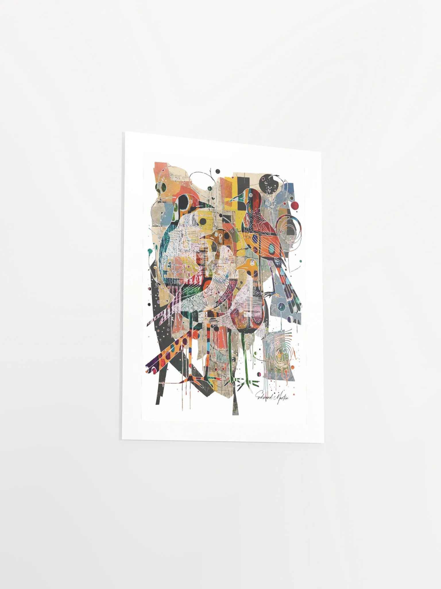 'Gathering' by Edward Martin: Mixed Media Collage : Vibrant Matte Paper Poster product image (4)