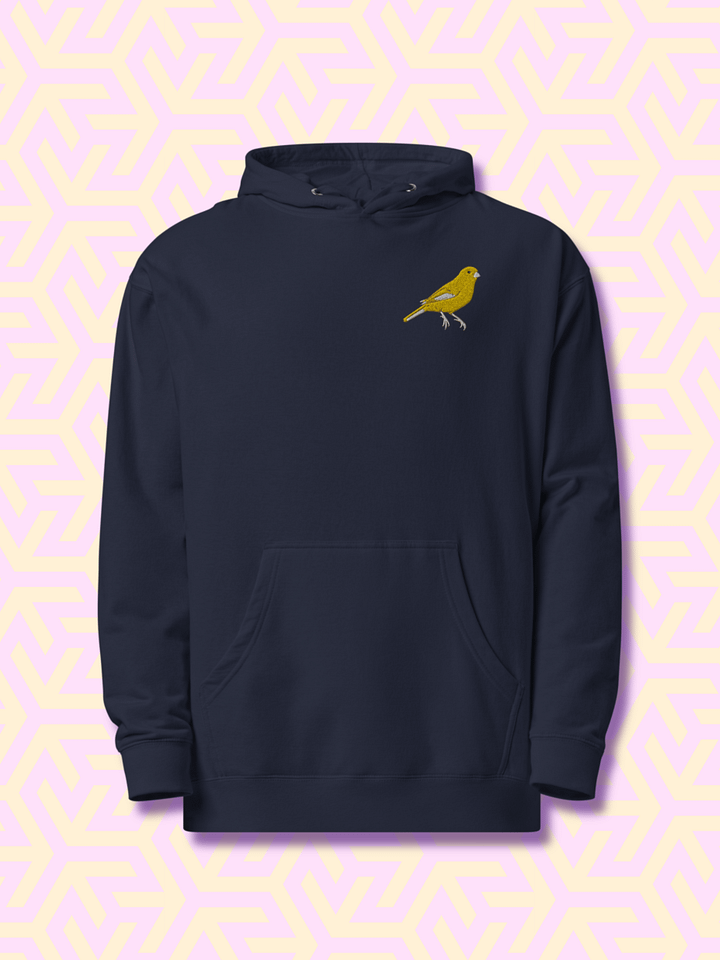 Embroidered Yellow Canary Bird Midweight Hoodie product image (1)