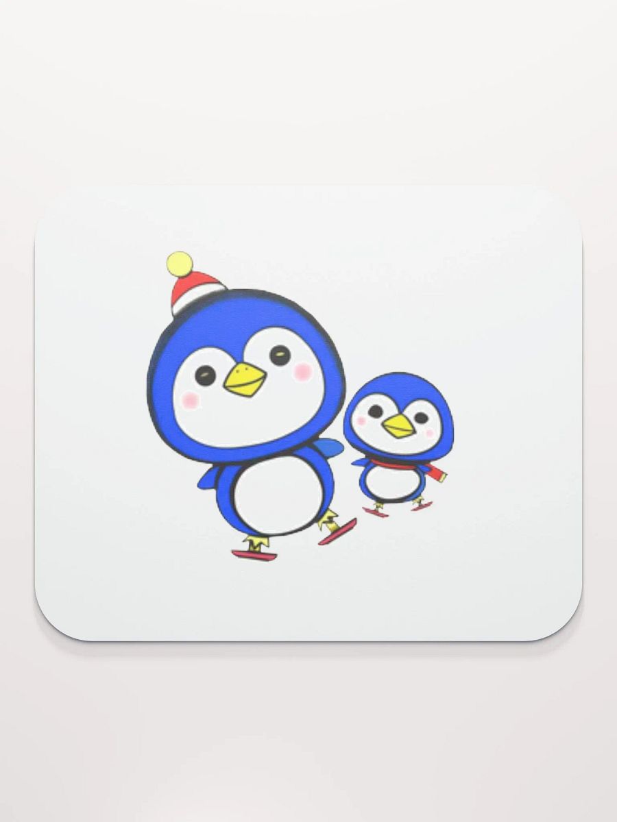 Festive Ice Skating Penguins Mouse Pad product image (2)