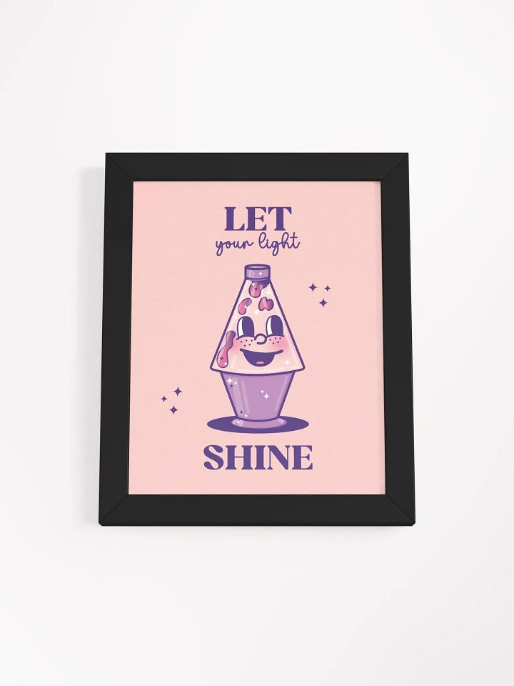 Let Your Light Shine Retro Lava Lamp Motivational Quote Framed Wall Art Print product image (2)