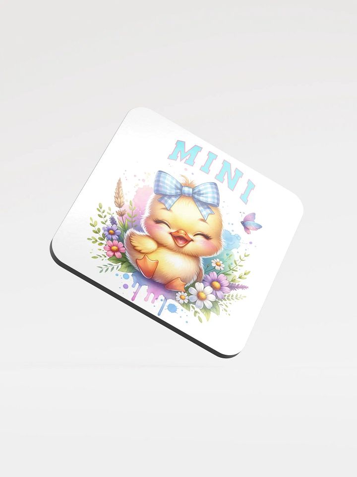 Mini Duckling Delight Glossed Cork Coaster 2 product image (1)
