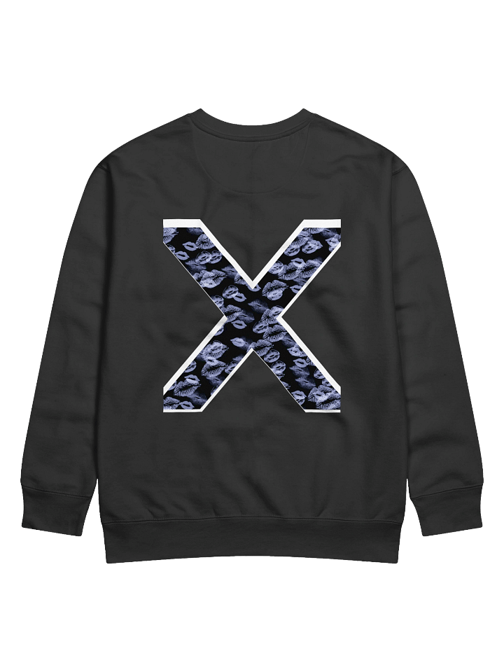 Black X Light Blue Lipstick Kisses | Crewneck product image (1)
