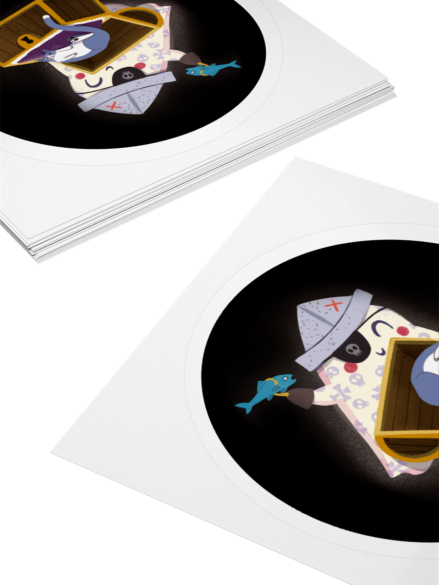 Little Ghost Pirate & Cat - Vinyl Sticker product image (4)