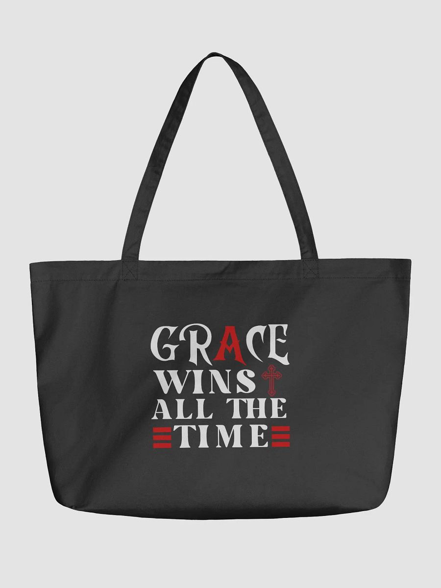 Grace Wins All The Time, Christian Faith Organic Tote bag product image (1)