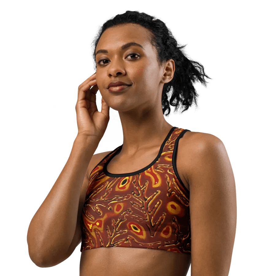 Japanese Fiery Abstract Classic Sports Bra product image (9)