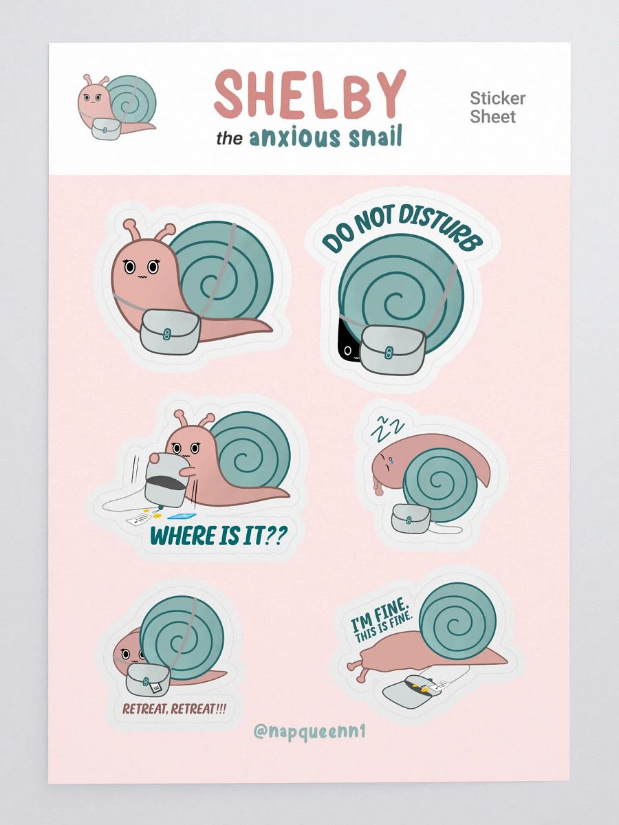 Shelby the Anxious Snail - Sticker Sheet product image (3)