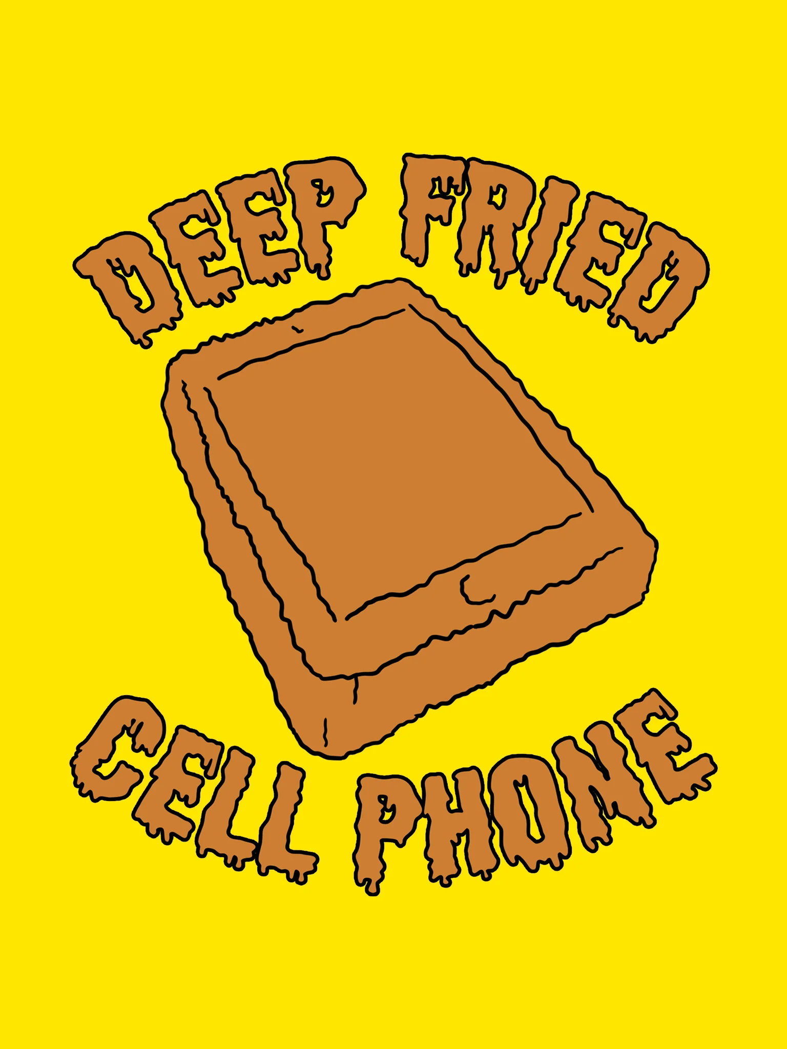 Deep Fried Cell Phone Sticker product image (1)