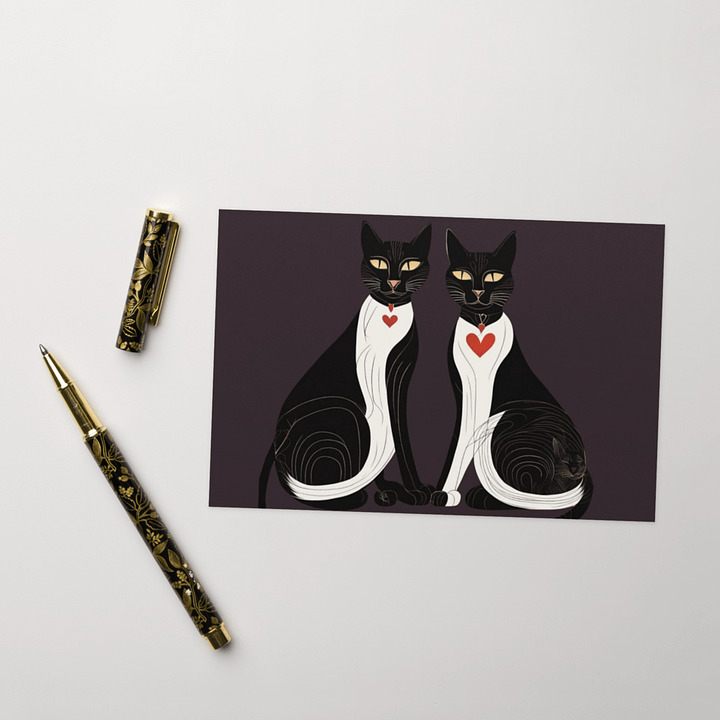 BLACK & WHITE TUXEDO LOVE CATS product image (1)