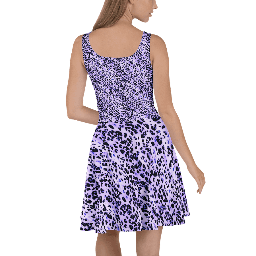Purple Leopard Skin Skater Dress product image (4)