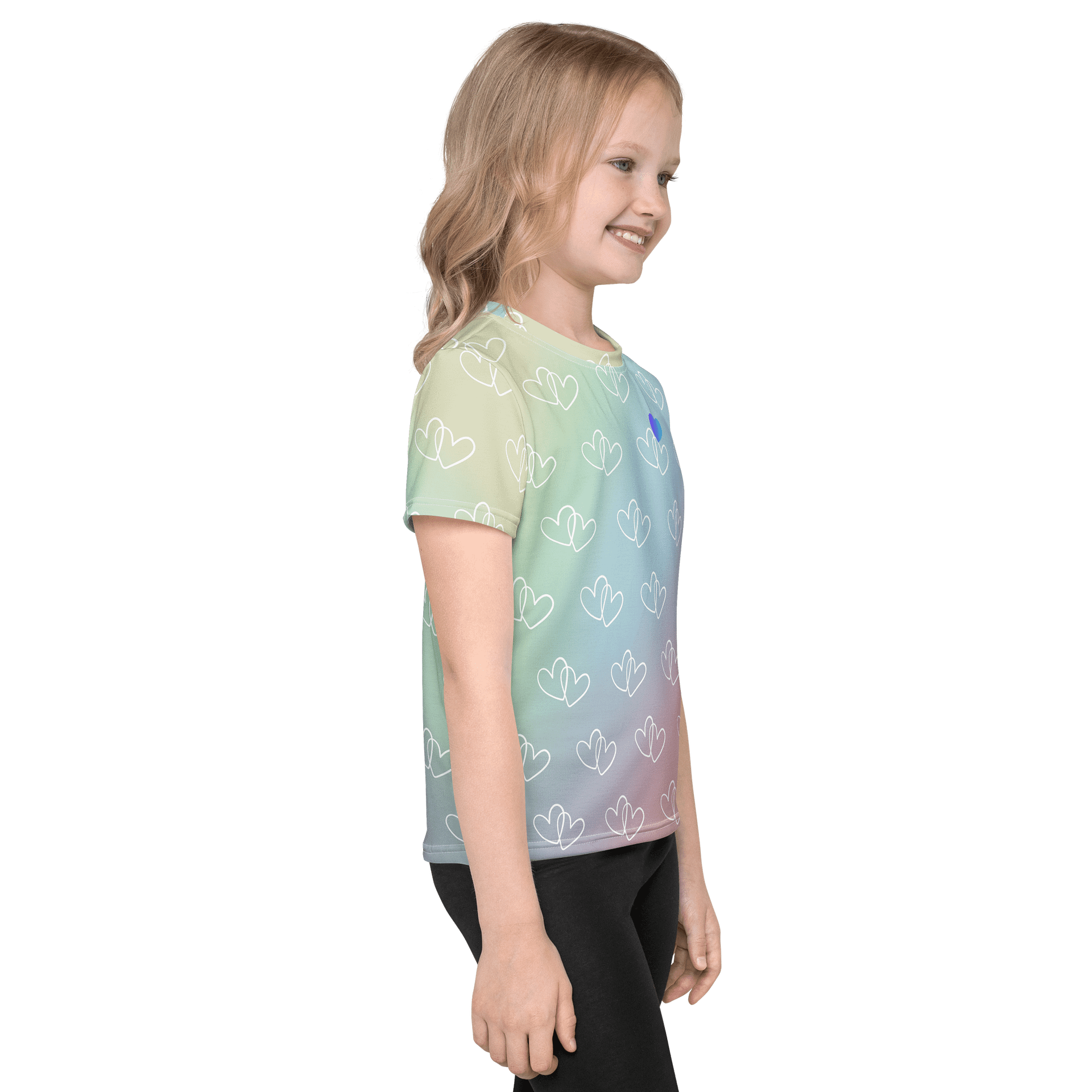 Rainbow Heart Kids Tee product image (4)