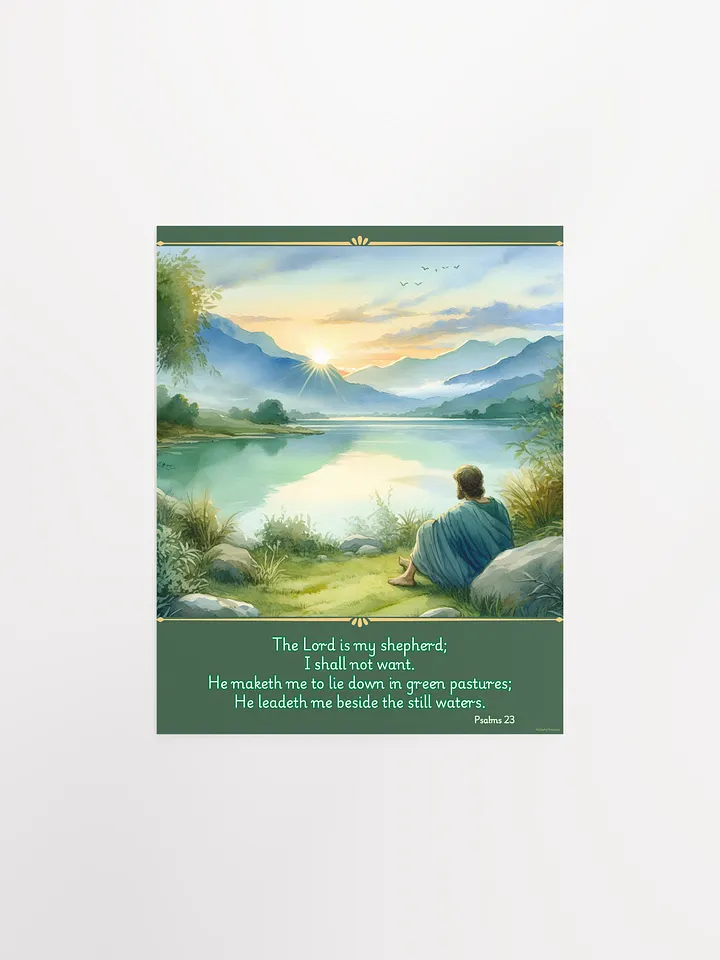 Peaceful Pastures - Psalm 23 Inspired Digital Art - Poster product image (1)