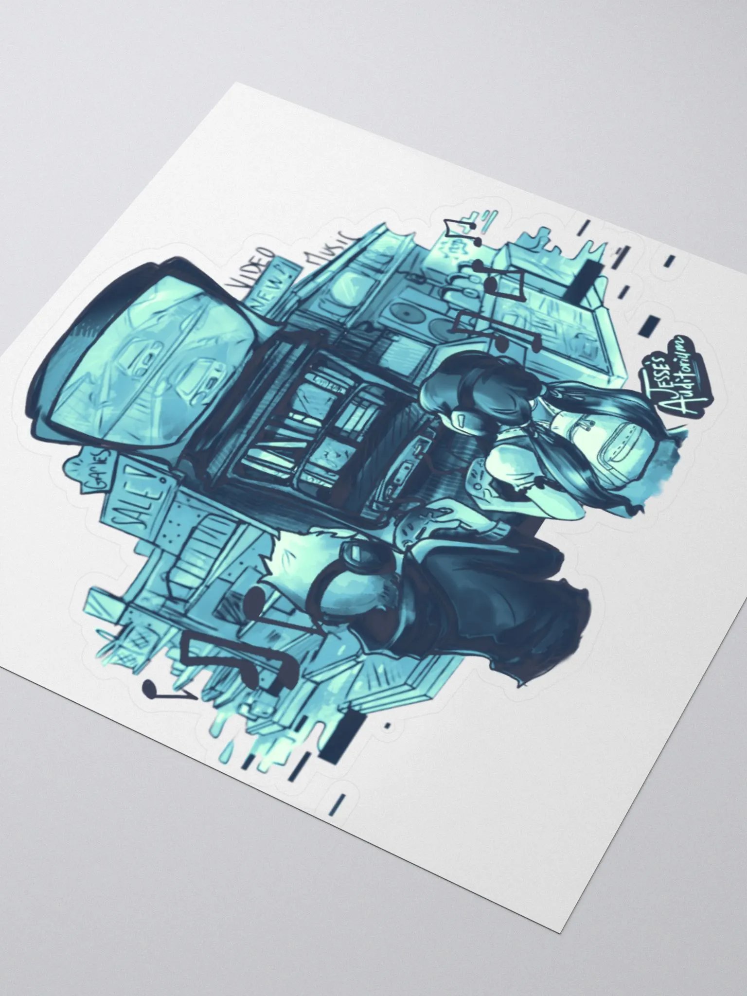 Kiss Cut Sticker - Cerulean product image (3)