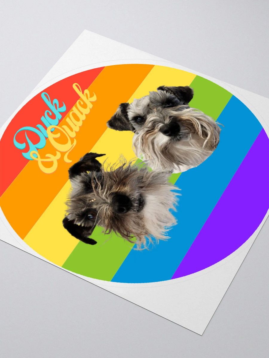 Duck and Quack Rainbow Kiss Cut Sticker product image (3)