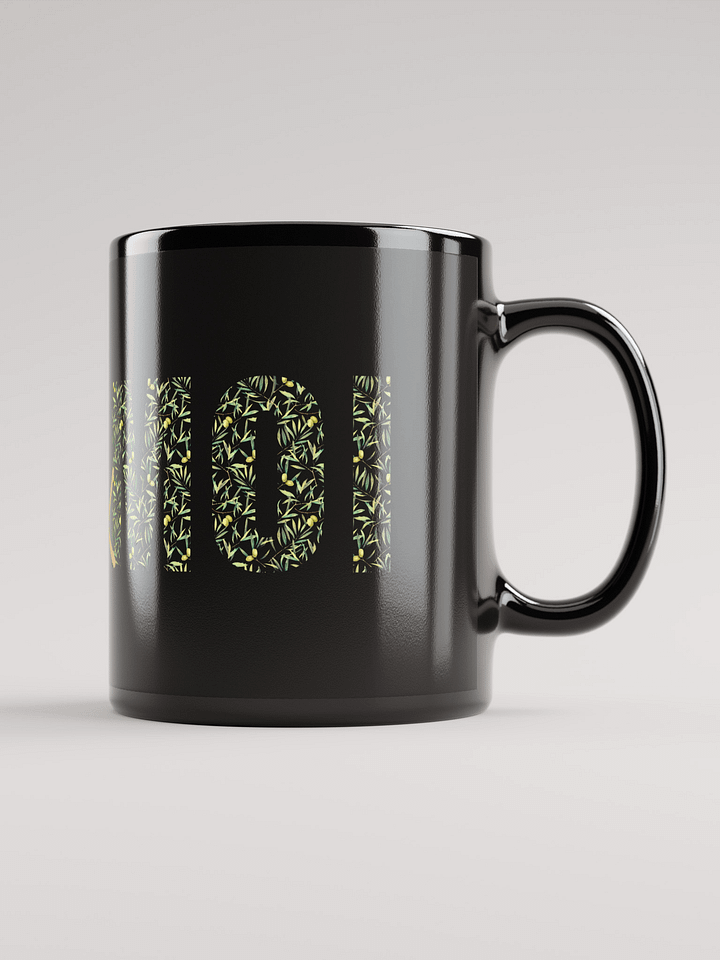 Mug Noir Toi et Moi - Décor feuilles d'Olivier de Provence- Cadeau couple product image (1)