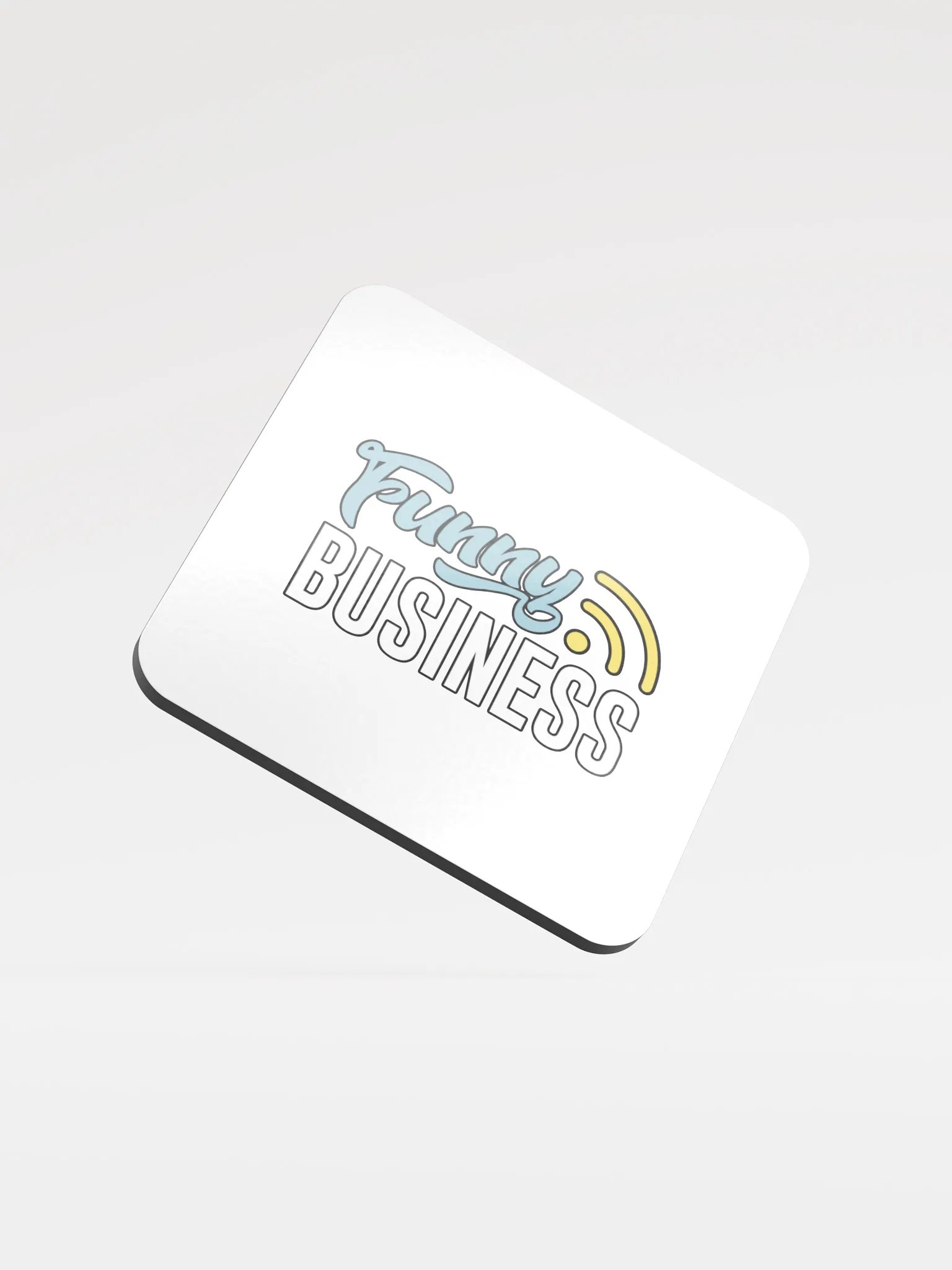 Funny Business Glossed Cork Coaster product image (1)