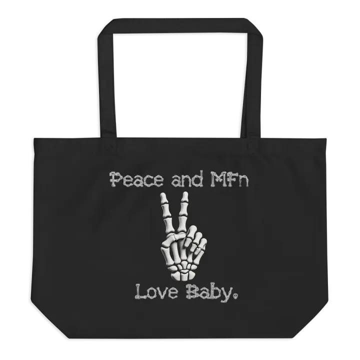 ''Peace & MFn Love Baby'' Econscious Organic Cotton Tote by Econscious product image (1)