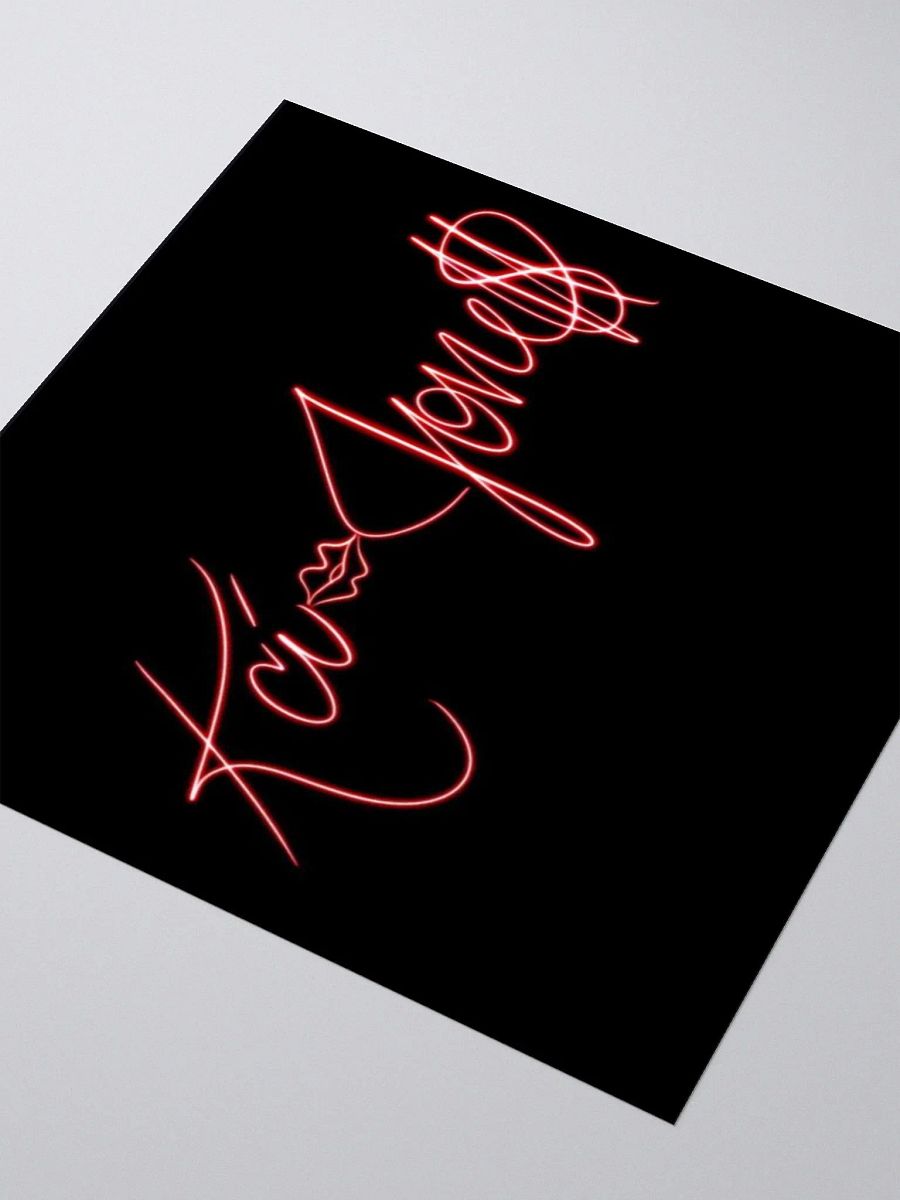 Neon Script Kiss Cut Stickers product image (6)
