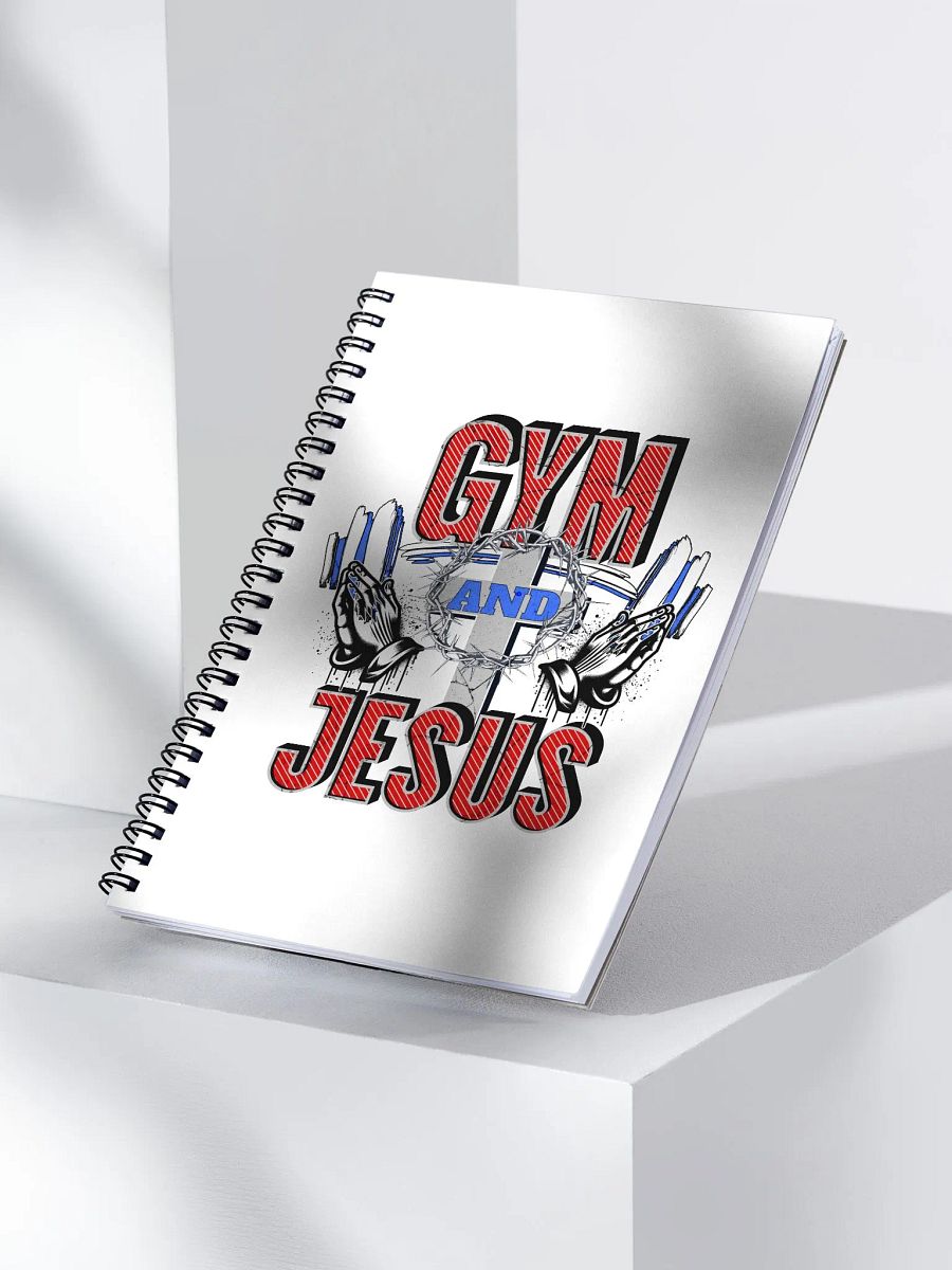 Gym And Jesus Weightlifting Spiral Notebook product image (3)