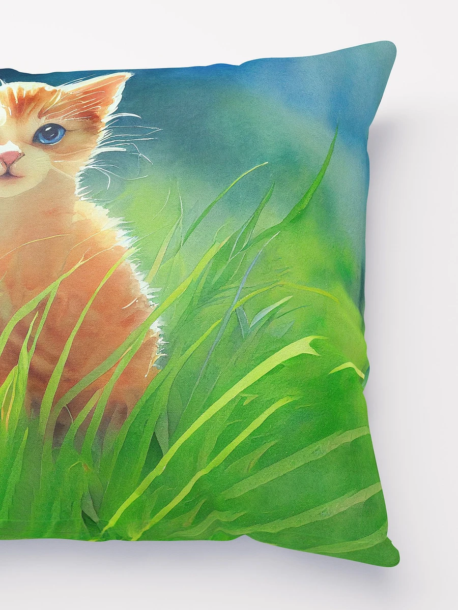 Kitten In The Grass - Ginger Cat Throw Pillow product image (3)