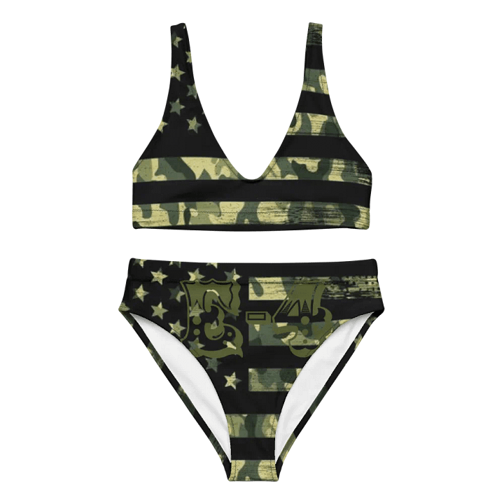 Camouflage Patriot High-Waisted Bikini Set product image (1)