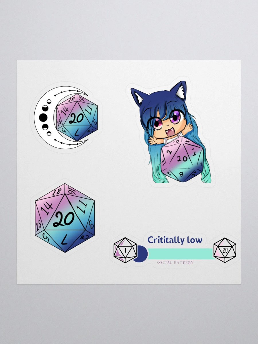 Cat & Dice Anime Sticker Set product image (2)
