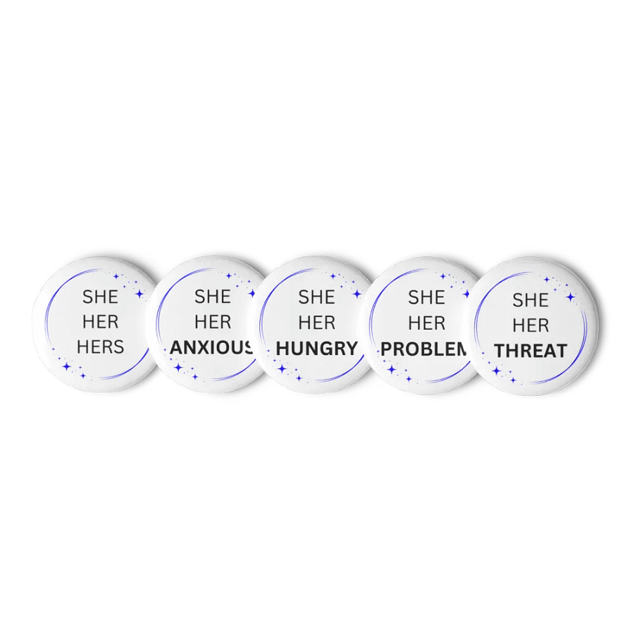 She/Her Pronoun Pins - White product image (3)